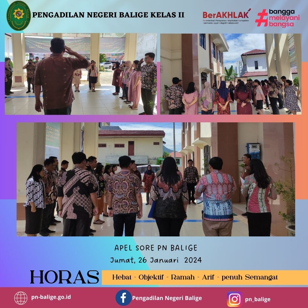 APEL SORE PN BALIGE PADA HARI JUMAT, 26  JANUARI 2024